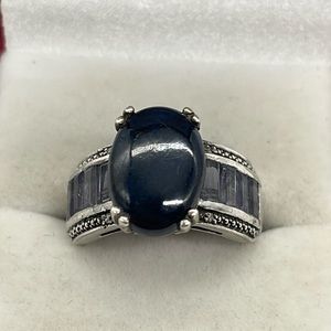 STS 925 Black Stone Ring